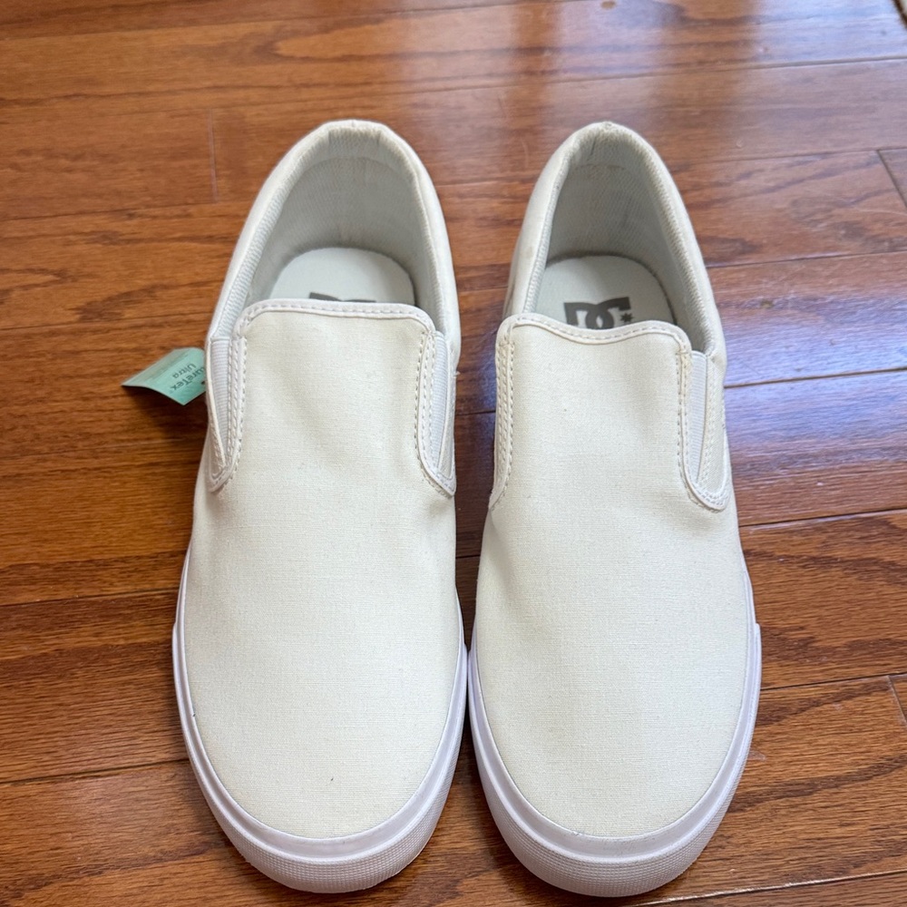 DC Men’s Cream Slip-On Shoes